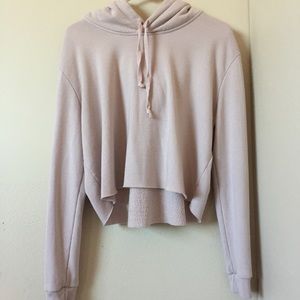 Light pink cropped hoodie